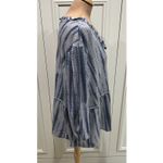 Como Blu Blue Tie Dye Knit Top Ruffle Boho Hippie Beach Size 4X Photo 2