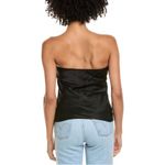 NWT Donni Satiny Tube Top Medium Black Satin Revolve Chic Photo 1
