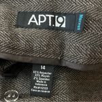 Apt. 9  Maxwell Slim Trousers Herringbone Chevron Mid Rise Gray 14 Photo 2