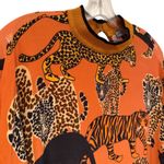 Anthropologie Zaniya Menagerie Animal Print Top Women's XS Orange Boho Hippie Photo 5