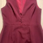 WAYF The Casey Plunge Neck Sleeveless Long Dress Burgundy Small! Photo 4