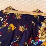 Zaful Bi@ Fang 2Piece Outfit Floral Drawstring Ruched Top & Smocked Shorts; S Photo 6