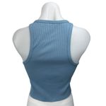 Princess Polly Blue Rib Knit Sleeveless Racerback Pullover Crop Tank Top Size 6 Photo 1