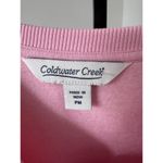 Coldwater Creek  Pink Heart Patchwork Sweatshirt Women PM‎ Long Sleeve Cozy Photo 2