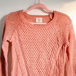 Hippie Rose  Sweater Boho Open Knit Dusty Rose Photo 1