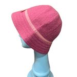 Vintage Light Pink Hat Women’s One Size Bow Detail Felt Like Material Accessory! Photo 2