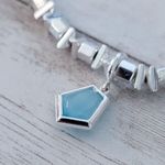 Bomb Party Silver Tone & Blue Single Bracelet Photo 3