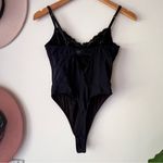 SAVAGE X FENTY lace tie up corset Teddy SIZE SMALL goth‎ witchy whimsigoth Black Photo 1