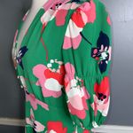 Vince Camuto  Floral Pebble Crepe Midi Dress in Green Size 4 Photo 9