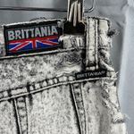 Vintage Brittania Womens Jeans Tapered Leg Acid Wash Distressed Size 8 Black Photo 6