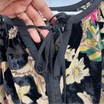 Black Rainn  large floral velvet burnout peasant top Photo 3