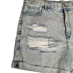 American Eagle NEW Womens Mom Jean Shorts Light Wash Distressed High Waist 16 Photo 4