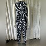 Gap Hawaiian Tropical Floral Print Elastic Drop Waist Tie Jumpsuit Pockets XS Photo 4