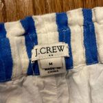 J.Crew white blue striped linen blend paperbag shorts M Size M Photo 7