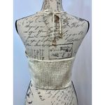 House of Harlow 1960 Linen Cropped Halter Beaded Tassel Ivory L Size L Photo 8