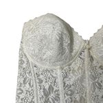 Frederick's of Hollywood Vintage  Bustier Corset White Lace Lingerie Size 38DD Photo 2