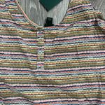 Wild Fable  Women's Striped Pink and Olive Snap Bodysuit - Size Medium - NWT Photo 2