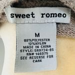 Sweet Romeo  Skull Back Open‎ Long Sleeve Cardigan Sweater, Tan/White, Medium Photo 8