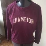 Champion  maroon cropped athletic sweatshirt Photo 0