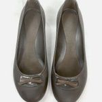 Crocs Brown Wedge Heel Pumps with Bow Lydia Women Sz 8 Comfort Shoes Dressy Photo 0