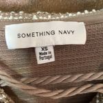 Something Navy Textured Lace Up Hoodie Photo 5