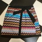 Reclaimed Vintage Wrap Mini Skirt Chevron Pattern Colorful Multicolored Retro 10 Photo 0