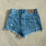 Aeropostale  blue distressed button front high rise boyfriend shorts in size 2 Photo 1