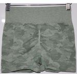 Womens Unbranded Green Camo High Waisted Seamless Athletic Bike Short Size Small Photo 1