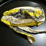 Leaf Patterned Yellow and Gray Nurse Hat Bouffant Cap (671) Photo 0