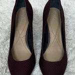 Alfani  Women's Dark Burgundy Textured Heels Photo 0