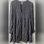 American Eagle Women's  Outfitters Black Ditzy Floral Long Sleeve Mini Dress M Photo 1