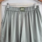 Daily Drills Pants Womens XS Lagoon Green Silky Resort Satin Lounge Wide Leg Photo 4
