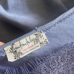 Free People Intimately FP Blue Lace-Trim Satin Cami Tank Top Size M Photo 5