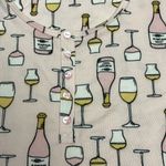 KIKIT Pink & White Graphic Wine Glass Soft Ribbed Pajama Tank Top Size Large Photo 5