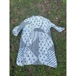 ZARA TFR Paisley Print Dress Blue White Long Sleeve Bohemian Mini Photo 6