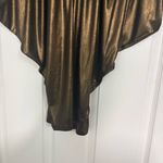 Guess  Bronze‎ Metallic Cold Shoulder Blouse Size Small Photo 5