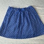 J.Crew Blue & White 100% Linen polka dot high-waisted lined skirt SIZE 8 Photo 2