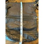 The Sak  Black Leather Crossbody Purse Hobo Western Adjustable Strap Biker Zipper Photo 4