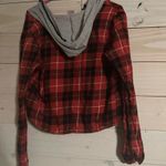 No Boundaries Red and black cropped flannel  Photo 6