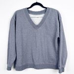 Pact  Women's V Neck Pullover Sweatshirt Gray Sz‎ L Photo 0
