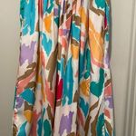 Vintage Diversity 80s 90s Pastel Colorful Multicolor Patterned Midi Skirt White Size 8 Photo 3