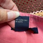 Boston Proper  Pink Striped Floral Embroidered‎ Crochet Lace Preppy Boho Skirt Photo 7