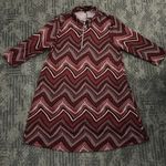 Ava & Grace Red and Black Geometric Zig Zag Quarter Sleeved Midi Dress NEW Photo 4