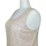 Vintage 90s Y2K 100% Silk White Going Out Top Sequins. Large. Bachelorette Fairy Photo 6