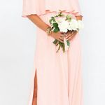 Show Me Your Mumu  Strapless Off Shoulder Maxi Dress Pink Size XXS NEW Photo 0