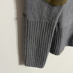 Cabela's  100% Lambs Wool Leather Elbow Patch Cardigan Size Small Gray Shawl Neck Photo 11