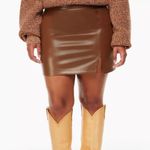 Aritzia Wilfred Patio Mini Skirt in Cognac Photo 1