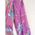 For Love Lemons Dress Purple Cleo Floral V Neck Mini Ruffle Sheer Party Medium Photo 12