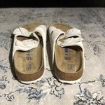 Birkenstock  Arizona Soft Slide Sandal Antique White Suede Photo 5