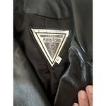 Marvin Richards J. Percy For Genuine Black Leather Coat Double Breasted Small Photo 10